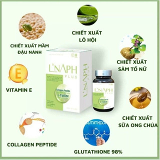 Viên Uống Giúp Trắng Da Cân Bằng Nội Tiết Tố Nữ L’Naph Plus Collagen Peptide L-Cystine (Hộp 30 Viên)