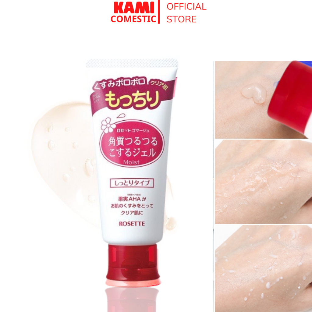 Gel Tẩy Tế Bào Chết Mặt Và Body Rosette Peeling Gel 120g Làm Sạch Da Dịu Nhẹ Ngăn Ngừa Mụn - KAMI