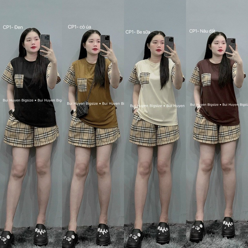 Bộ Cotton Bầu Phối Kẻ Siêu Xinh