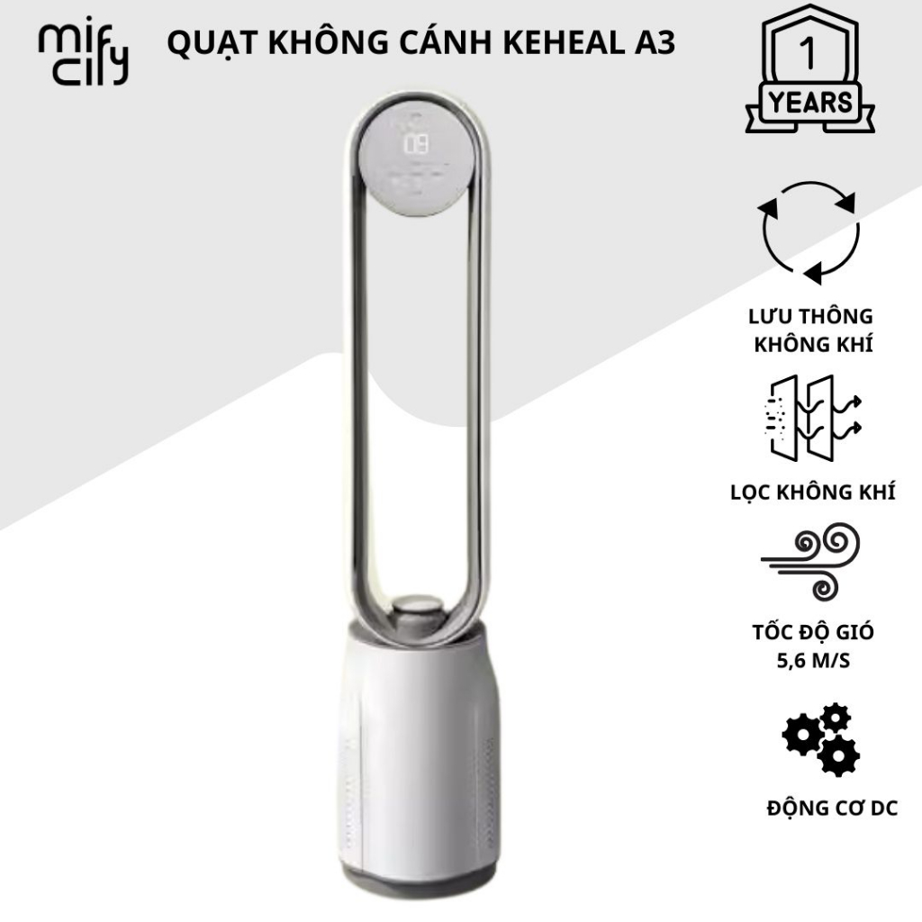 [XẢ KHO] Quạt không cánh Xiaomi Keheal A3 2023 - Hàng chính hãng, bảo hành 12 tháng