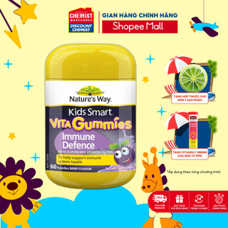 Tăng cường miễn dịch cho bé Nature’s Way Kids Smart Vita Gummies Immune Defence 60 viên của Úc