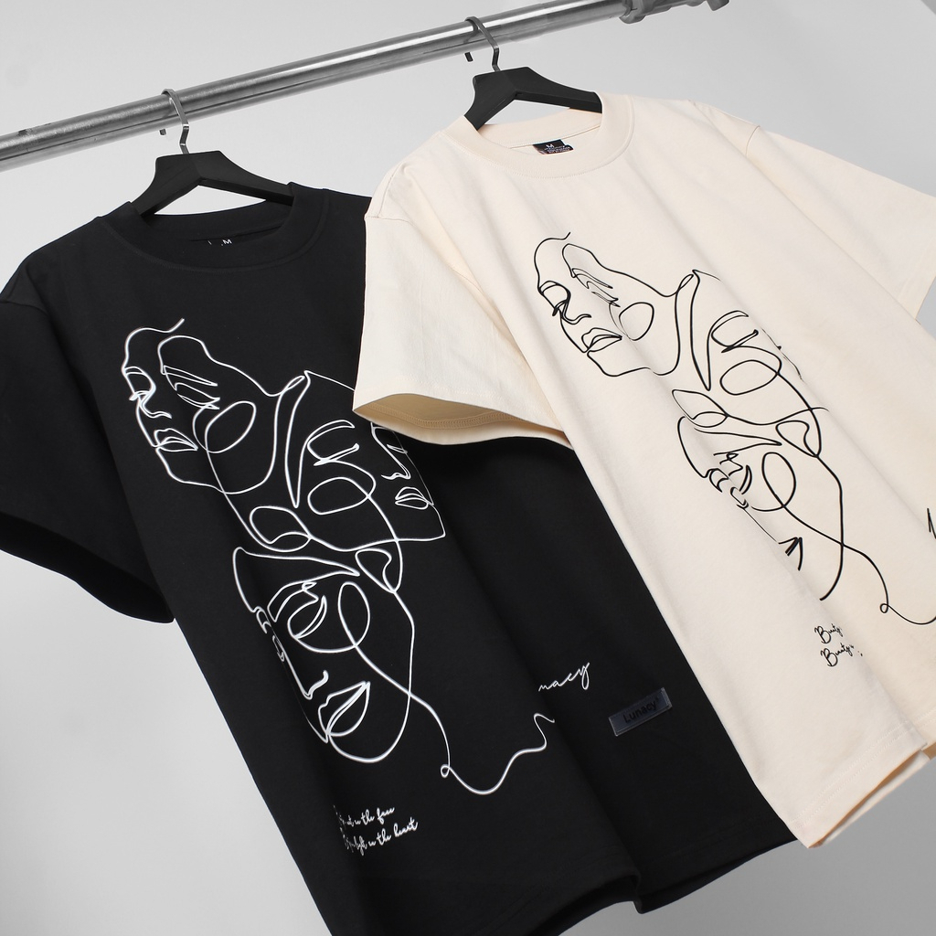 Áo thun Face Line Tee ,áo phông UNISEX nam nữ tay lỡ Oversize Local Brand - ATT372