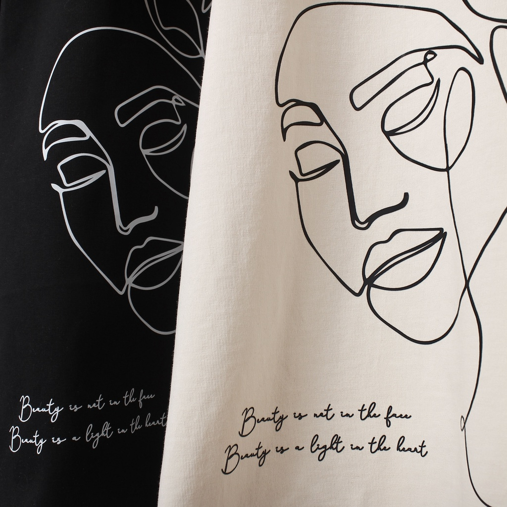 Áo thun Face Line Tee ,áo phông UNISEX nam nữ tay lỡ Oversize Local Brand - ATT372