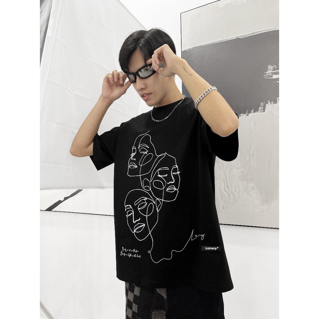 Áo thun Face Line Tee ,áo phông UNISEX nam nữ tay lỡ Oversize Local Brand - ATT372