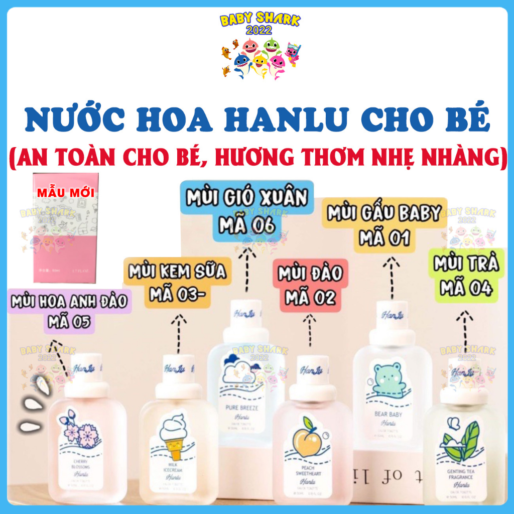 Nước hoa Hanlu mẫu mới nhất, xịt thơm body Hanlu hương nhẹ nhàng, an toàn cho bé