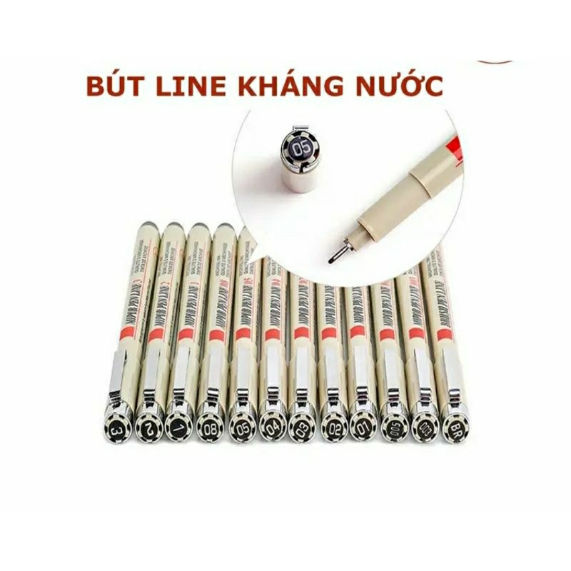 Bút line kháng nước chép kinh, Tô Màu