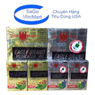 Dầu gió vàng , trắng 2 nắp eagle brand 24ml của mỹ