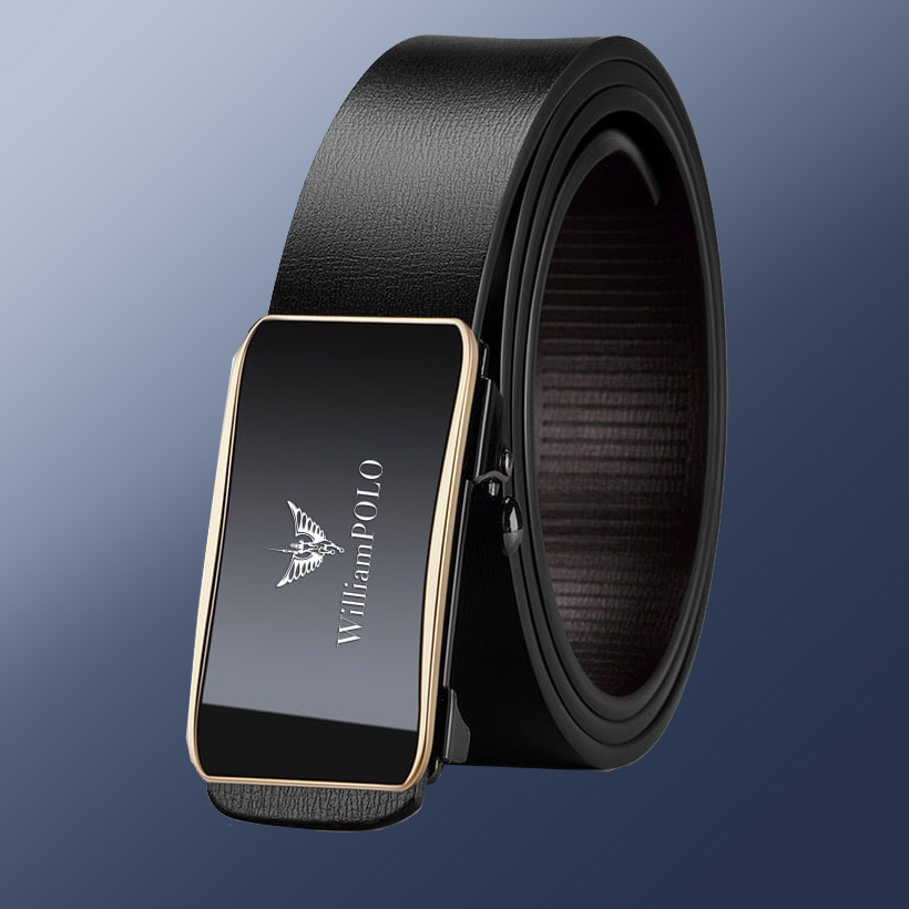 Thắt lưng nam cao cấp hàng hiệu WilliamPOLO chất liệu da Bò nguyên tấm - POLO 20257P-H