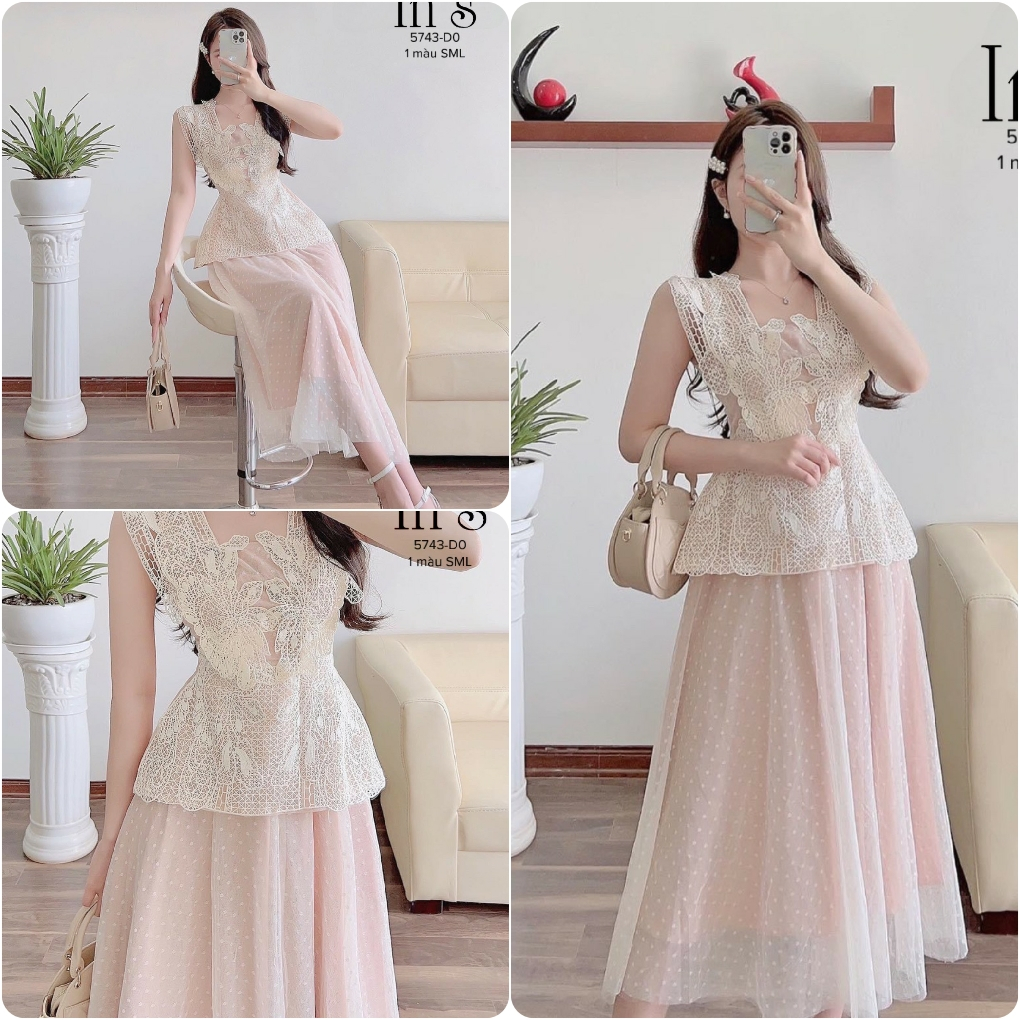 Váy Nữ Phối Lưới Thời Trang Sang Trọng , Đầm Thời Trang Nữ Dự Tiệc Kèm Chân Váy Siêu Xinh , HÀNG CAO CẤP | BigBuy360 - bigbuy360.vn