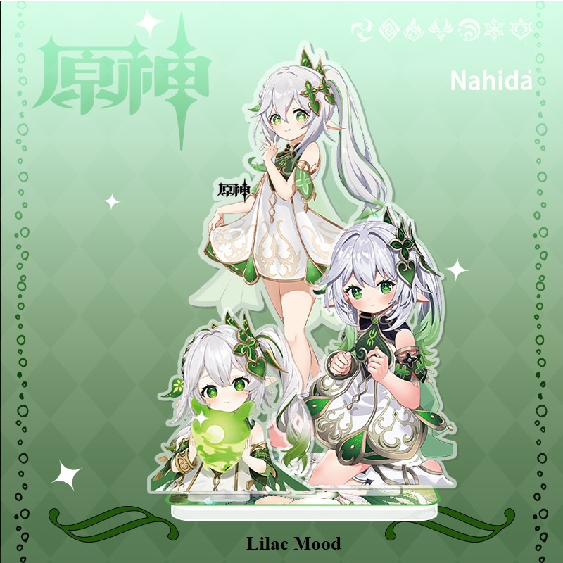 Nahida - Genshin Impact | Standee Mô hình nhân vật đứng 3 mảnh Acrylic