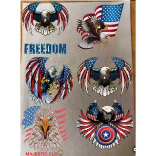 Sticker Logo Eagle American công nghệ in pet chuyển nhiệt- ủi trực tiếp lên vải, áo rất đẹp