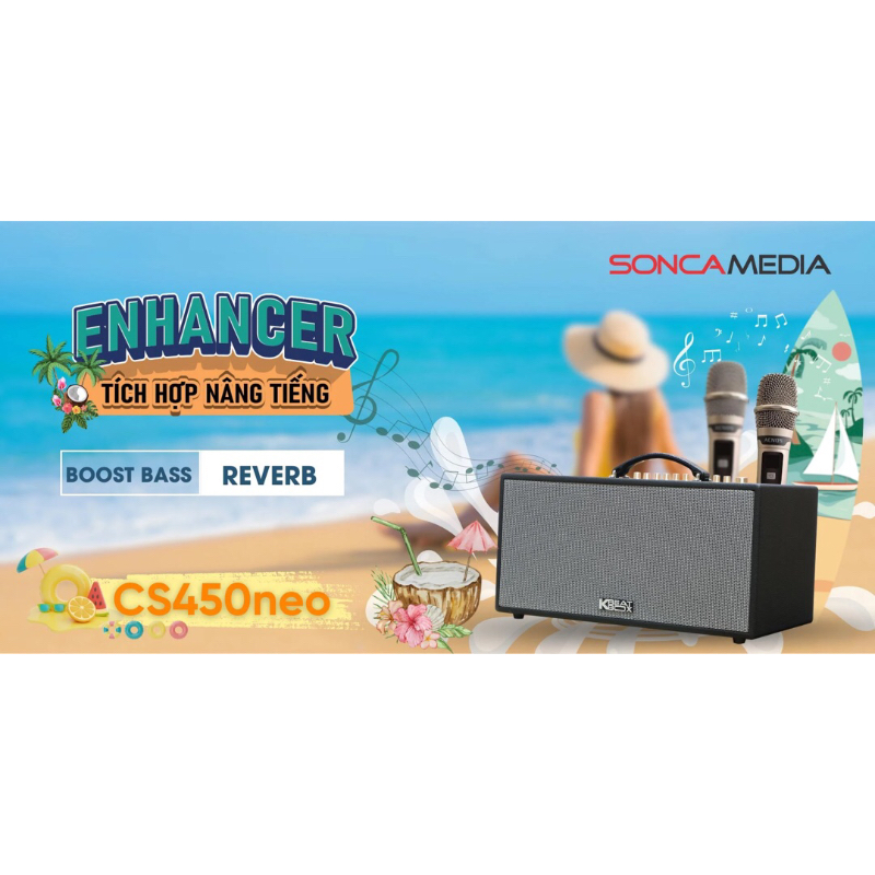 Loa karaoke xách tay chính hãng Acnos CS450 Neo , 2 treble, công suất 200W)