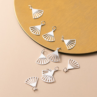 [S925] Charm bạc treo chiếc quạt - MH148
