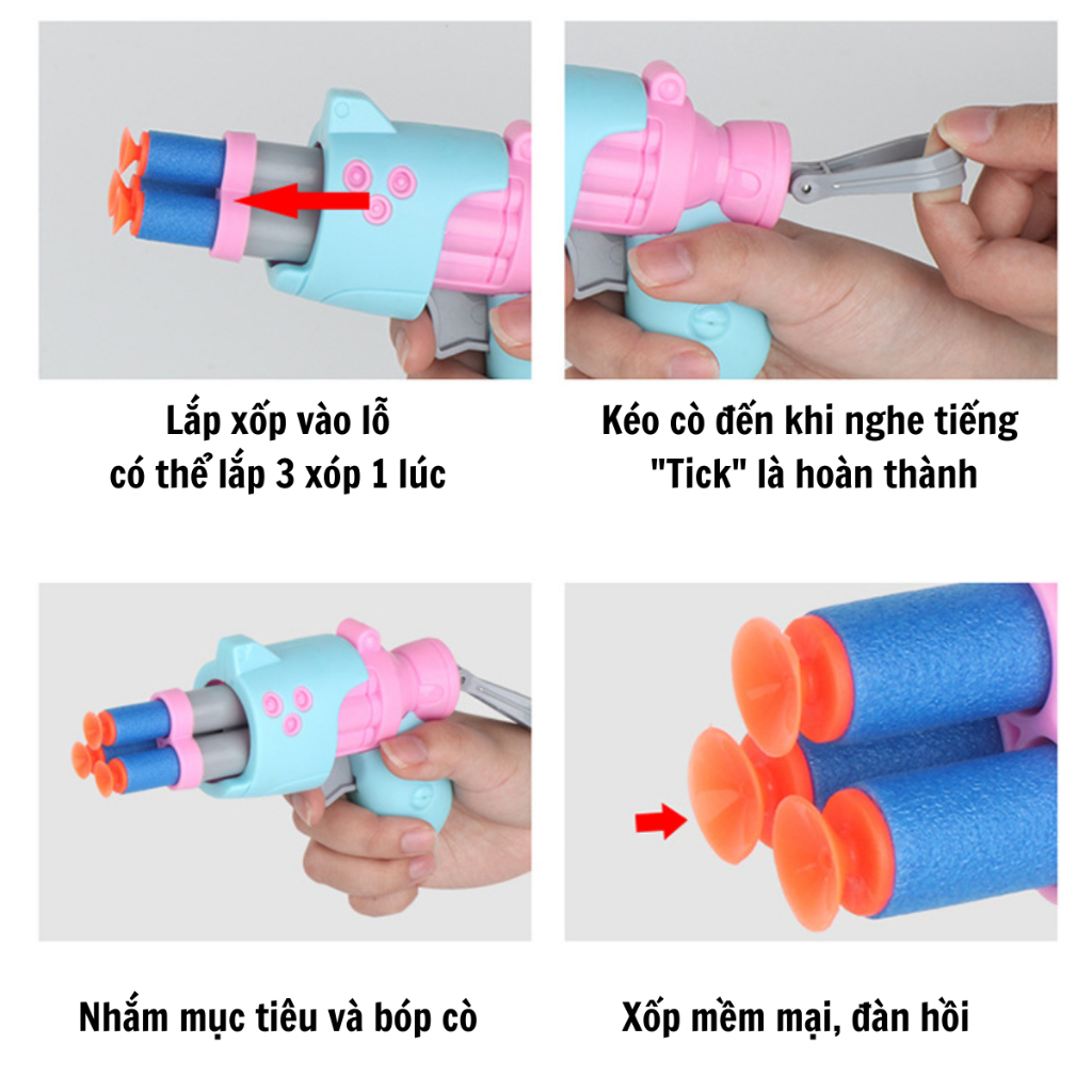 Đồ chơi súng phóng xốp cho bé