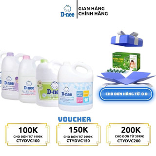 (HÀNG THÁI) Nước giặt quần áo em bé Dnee 3000ml - Nước Giặt Xả Cho Trẻ Em an toàn, Chính hãng Công ty Đại Thịnh