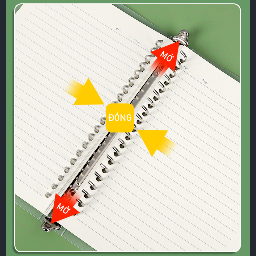 Sổ còng binder A4 B5 A5 30 26 20 còng PKBEOSHOP kèm ruột giấy refill làm sổ planner bullet journal