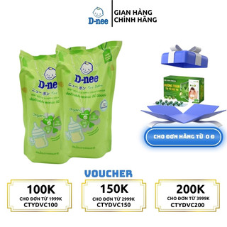 Combo 2 Túi Nước xúc bình sữa Dnee, rửa bình sữa Dnee dạng túi 550ml