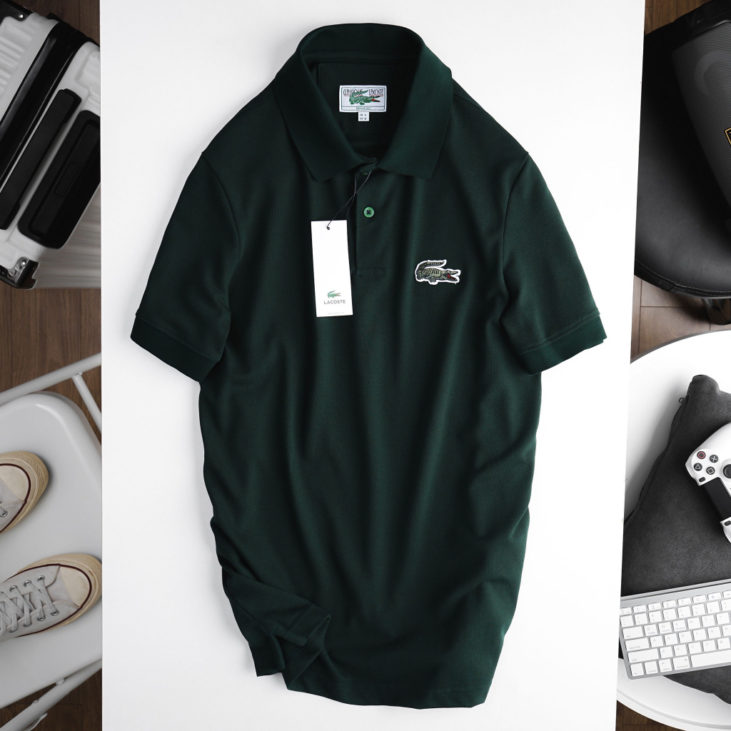 Áo Polo La--c-os--te vải dệt mắt chim cotton 100% thêu cá sấu lớn dày dặn mềm mịn thoáng mát thấm hút mồ hôi cực tốt