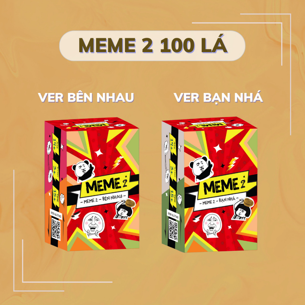 Bộ Bài Meme Ver 2 Gồm 50-300 Lá, Bộ Bài Siêu Lầy Và Cực Kì Thú Vị Để Chơi Cùng Bạn Bè Hoặc Gia Đình