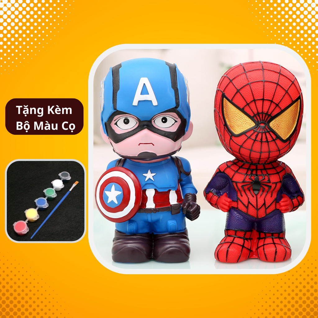 Bộ tô màu thạch cao Siêu Nhân cho bé trai- Tượng tô màu tặng kèm cọ và màu vẽ acrylic
