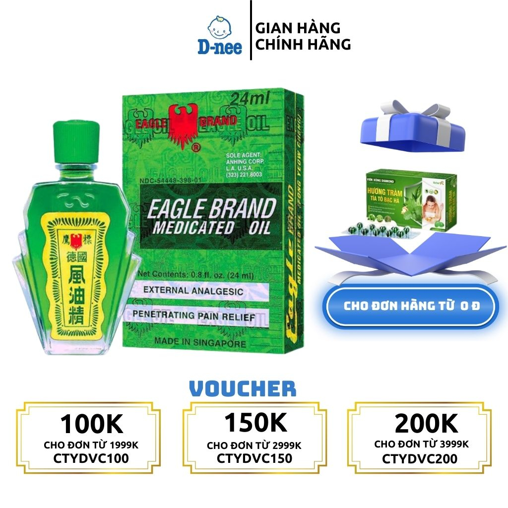 Dầu gió xanh Singapore chính hãng nhập khẩu 24ml