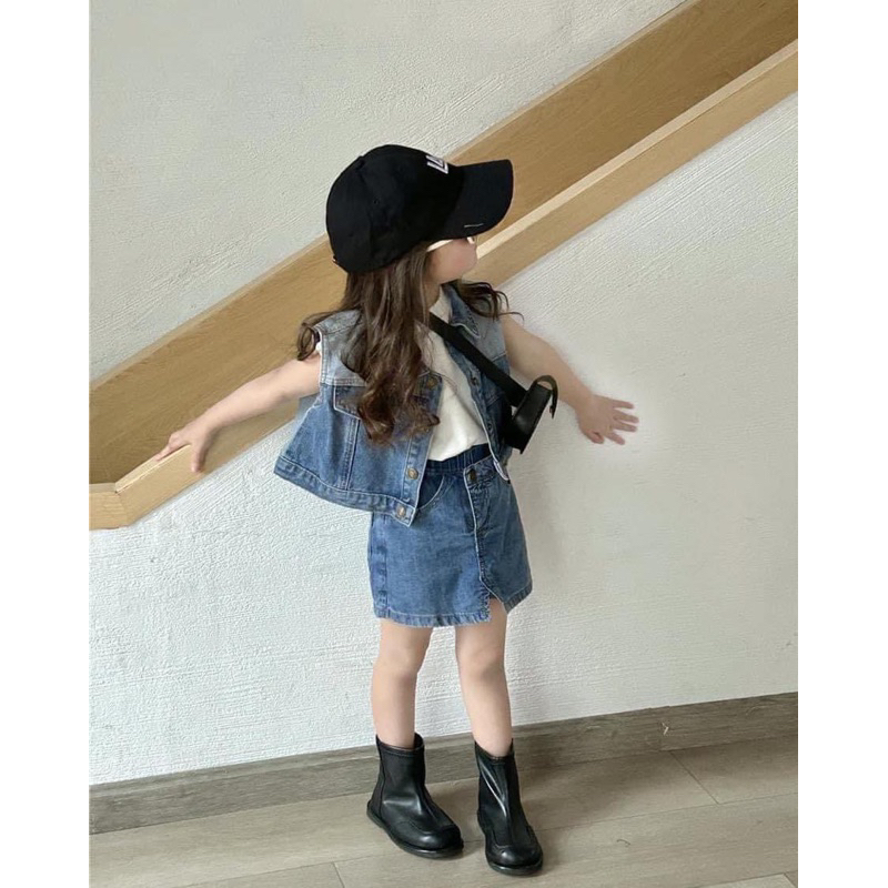 Set váy bò siêu xinh cho bé gái