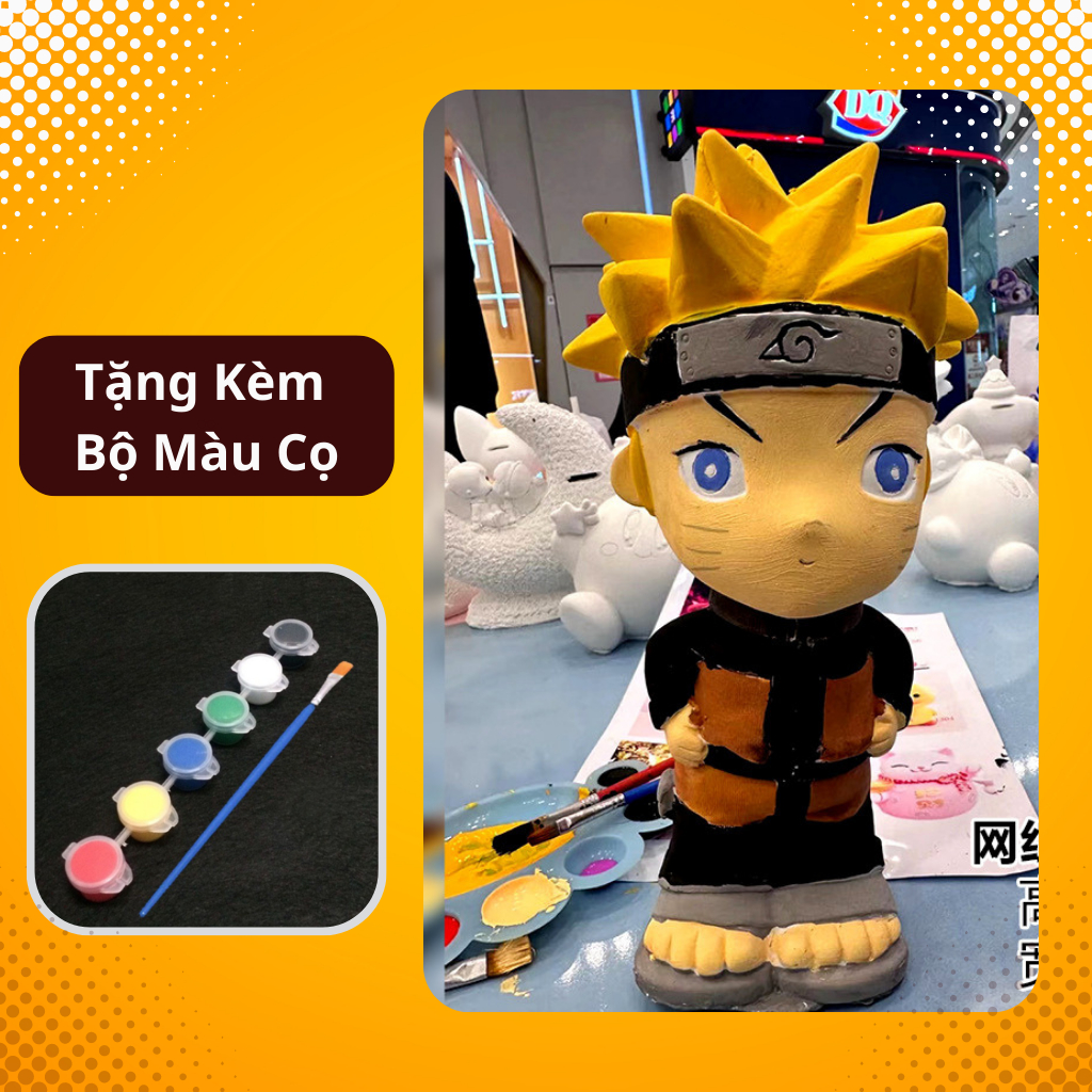 Tượng thạch cao tô màu Naruto- Tượng thạch cao size lớn tặng kèm màu và cọ vẽ cho bé thỏa sức sáng tạo