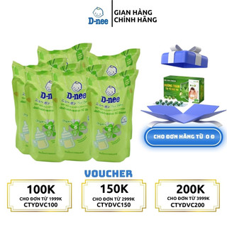 Nước xúc bình sữa Dnee, rửa bình sữa Dnee dạng túi 550ml - Bé khỏe mẹ an tâm