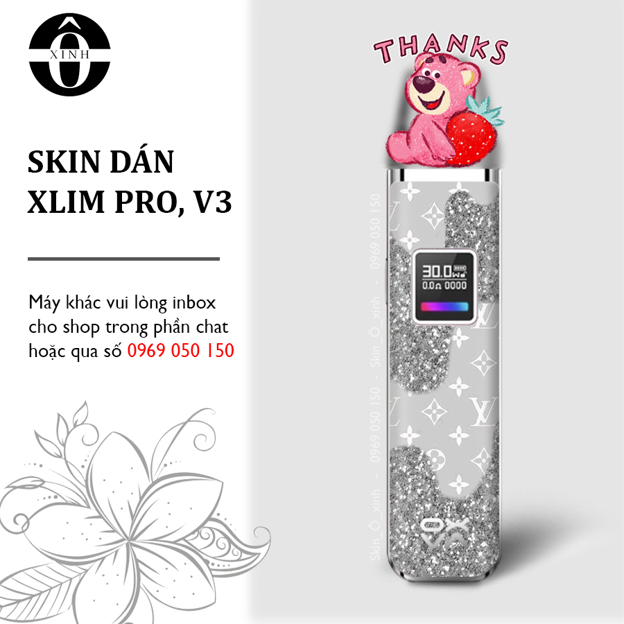 Miếng dán skin cho Xlim Pro/ V2 / favostix / riil x / feelin / avocado / gotek...in hình L_V nhiều mẫu theo yêu cầu