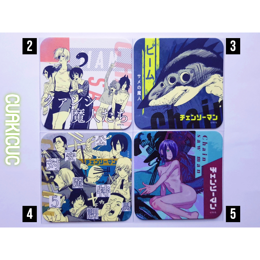 GOODS CHAINSAW MAN - Art Coaster Chainsaw Man - Lót Ly Chainsaw Man