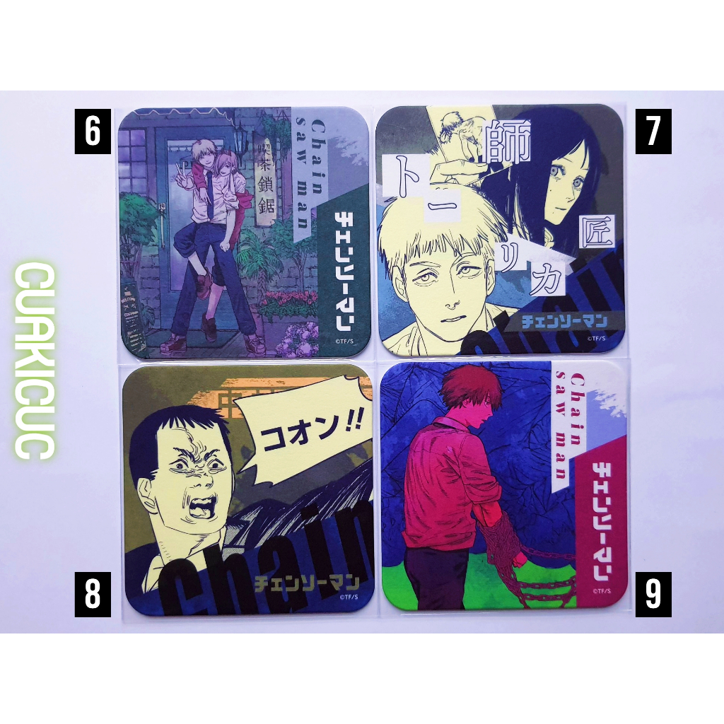 GOODS CHAINSAW MAN - Art Coaster Chainsaw Man - Lót Ly Chainsaw Man