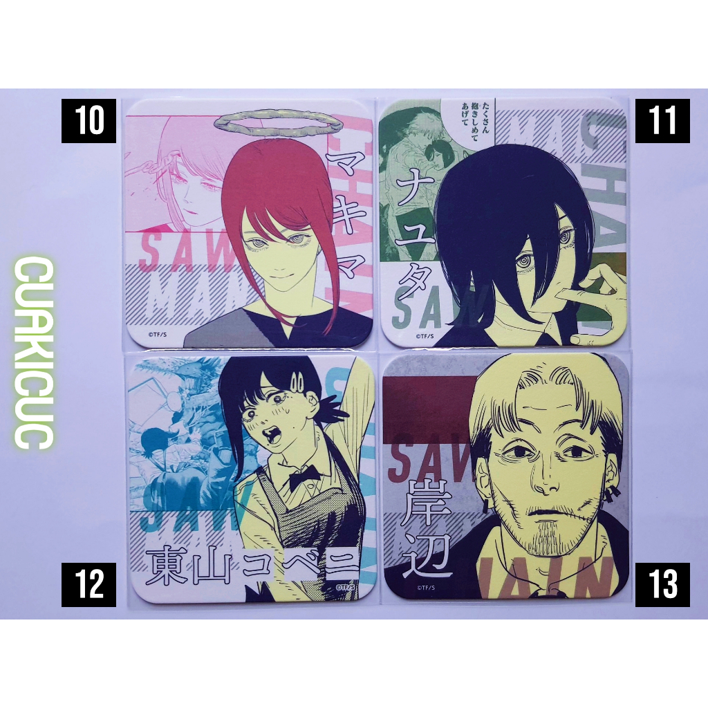 GOODS CHAINSAW MAN - Art Coaster Chainsaw Man - Lót Ly Chainsaw Man