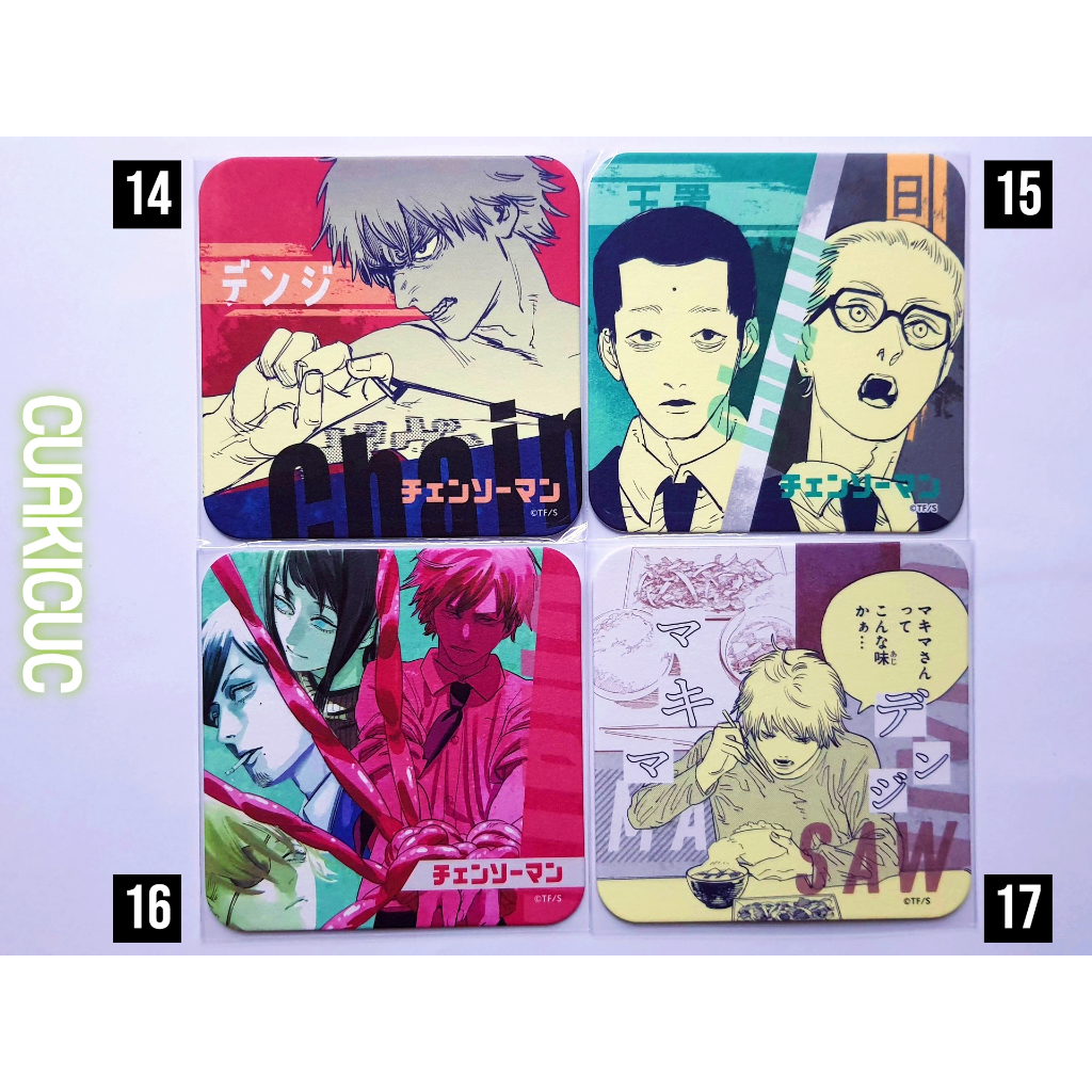 GOODS CHAINSAW MAN - Art Coaster Chainsaw Man - Lót Ly Chainsaw Man