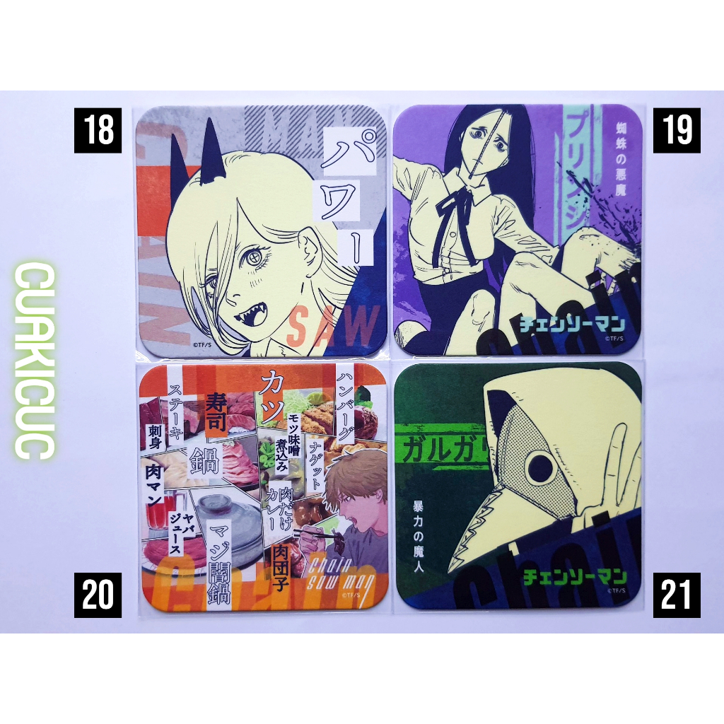 GOODS CHAINSAW MAN - Art Coaster Chainsaw Man - Lót Ly Chainsaw Man