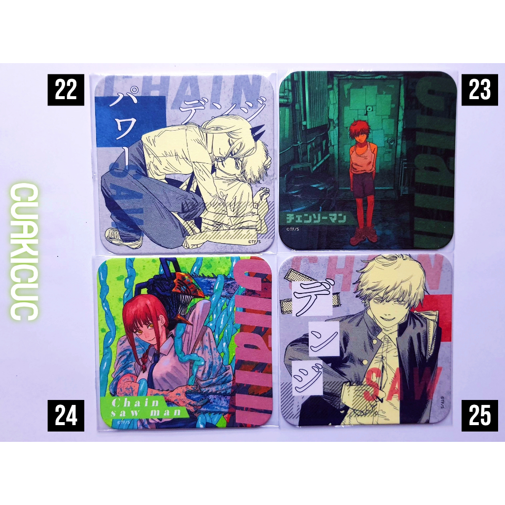 GOODS CHAINSAW MAN - Art Coaster Chainsaw Man - Lót Ly Chainsaw Man