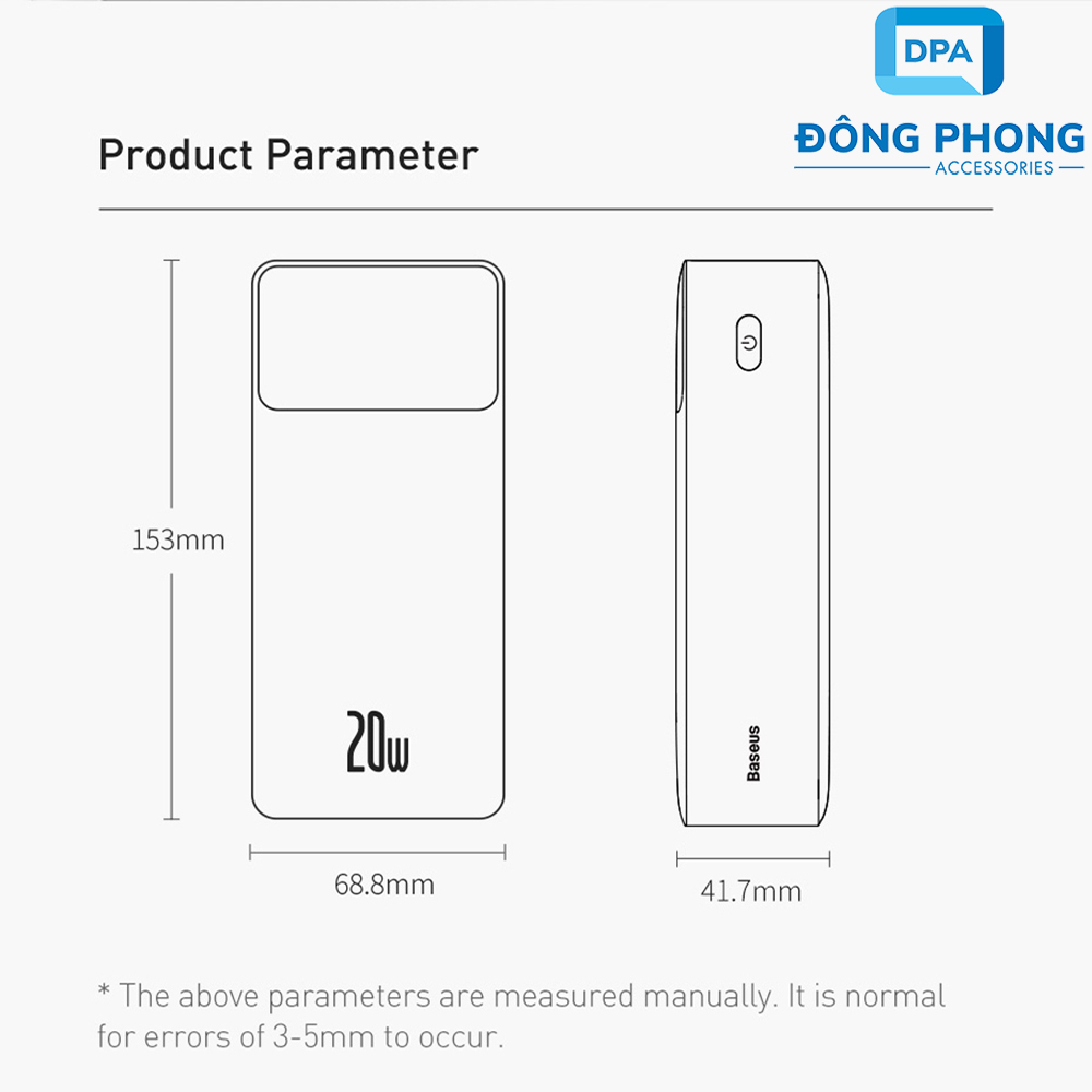 Pin Sạc Dự Phòng Baseus Bipow 30000mAh Chính Hãng