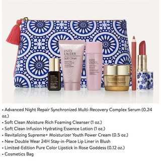 Combo set ESTEE LAUDER 6 món + tặng túi đựng, bộ dưỡng minisize thích hợp đi du lịch