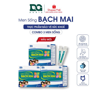  Combo 3 hộp men sống dạng ống nước Bạch Mai Đỗ Gia men vi sinh tăng cường hệ tiêu hóa 
