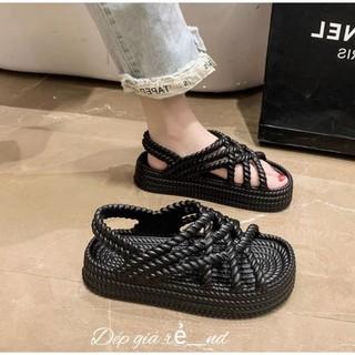 Dép Sandal Nữ Dây đan chéo Bền đẹp