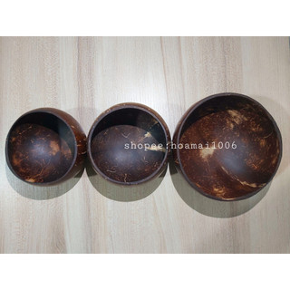 Bát gáo dừa, chén gáo dừa ăn ngũ cốc, chè, trái cây, salad, chén ăn cơm, trộn mặt nạ, decor