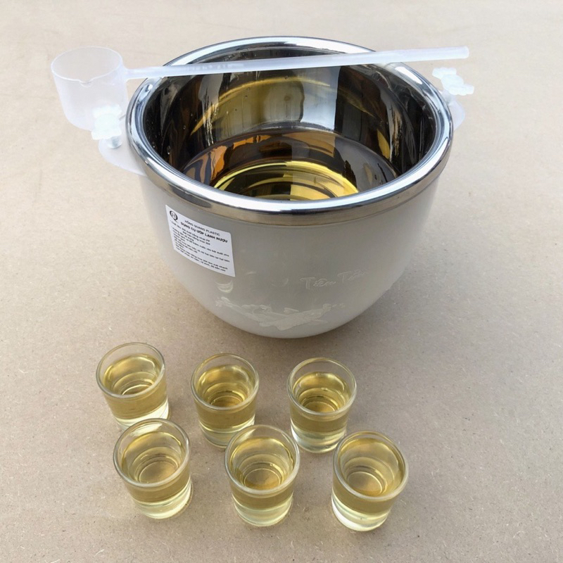 Bát ướp rượu lạnh inox-có tặng kèm gáo múc