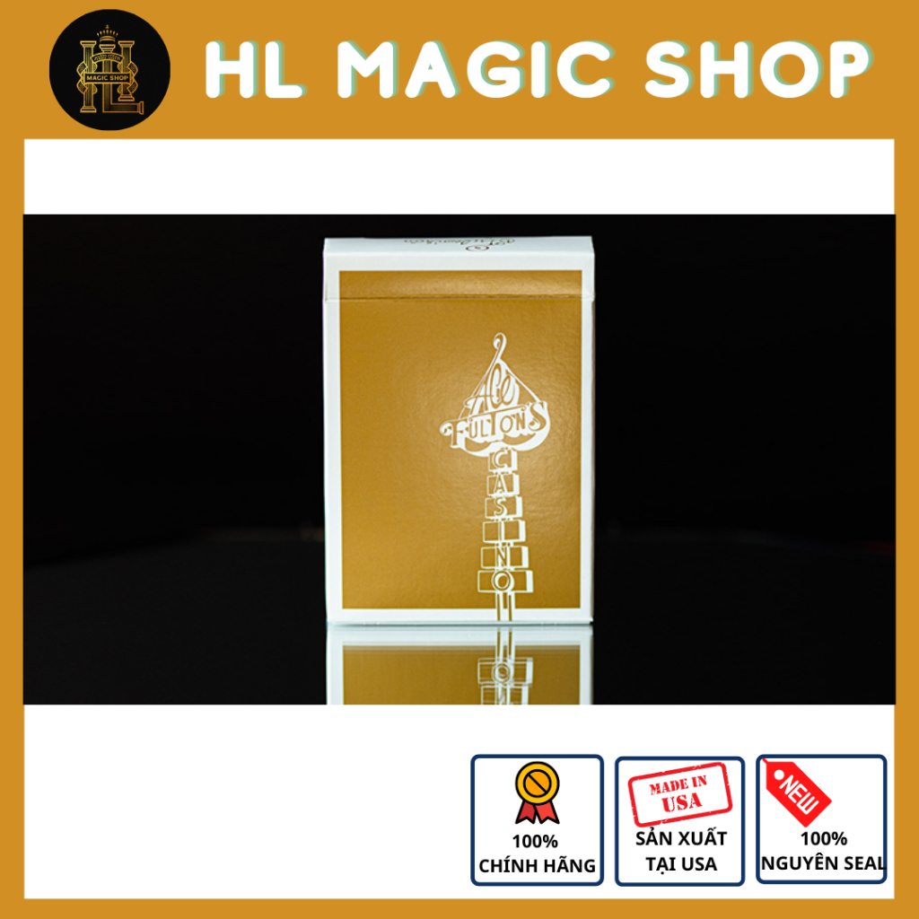 Bộ bài tây, bài ảo thuật Ace Fulton's Casino: Fools Gold Playing Cards - Bài Mỹ - Bài Chính Hãng