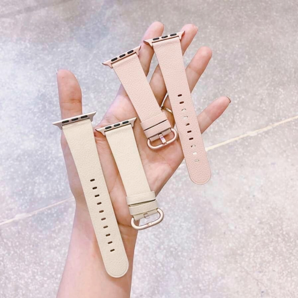 Dây da sần cao cấp khoá tròn [LOẠI A1] dành cho đồng hồ thông minh Series 1/2/3/4/5/6/7/8/SE size 38/40/41/42/44/45/49mm