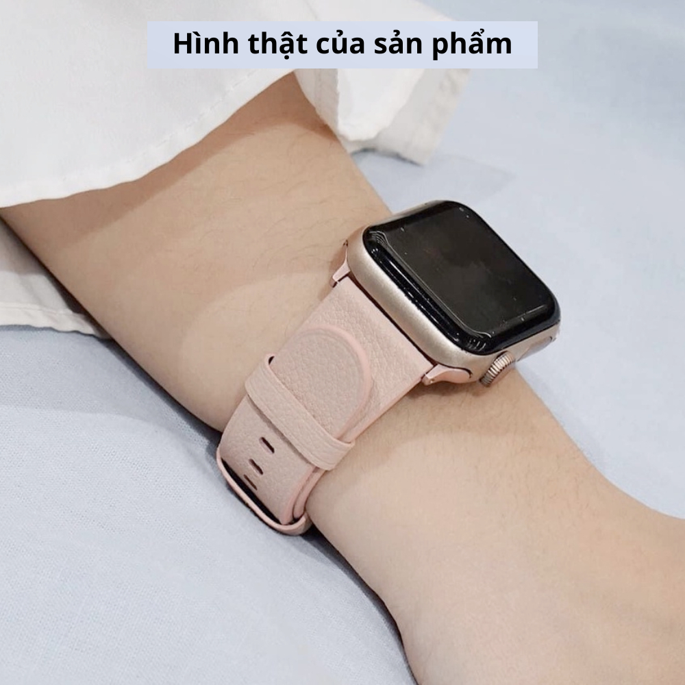Dây da sần cao cấp khoá tròn [LOẠI A1] dành cho đồng hồ thông minh Series 1/2/3/4/5/6/7/8/SE size 38/40/41/42/44/45/49mm
