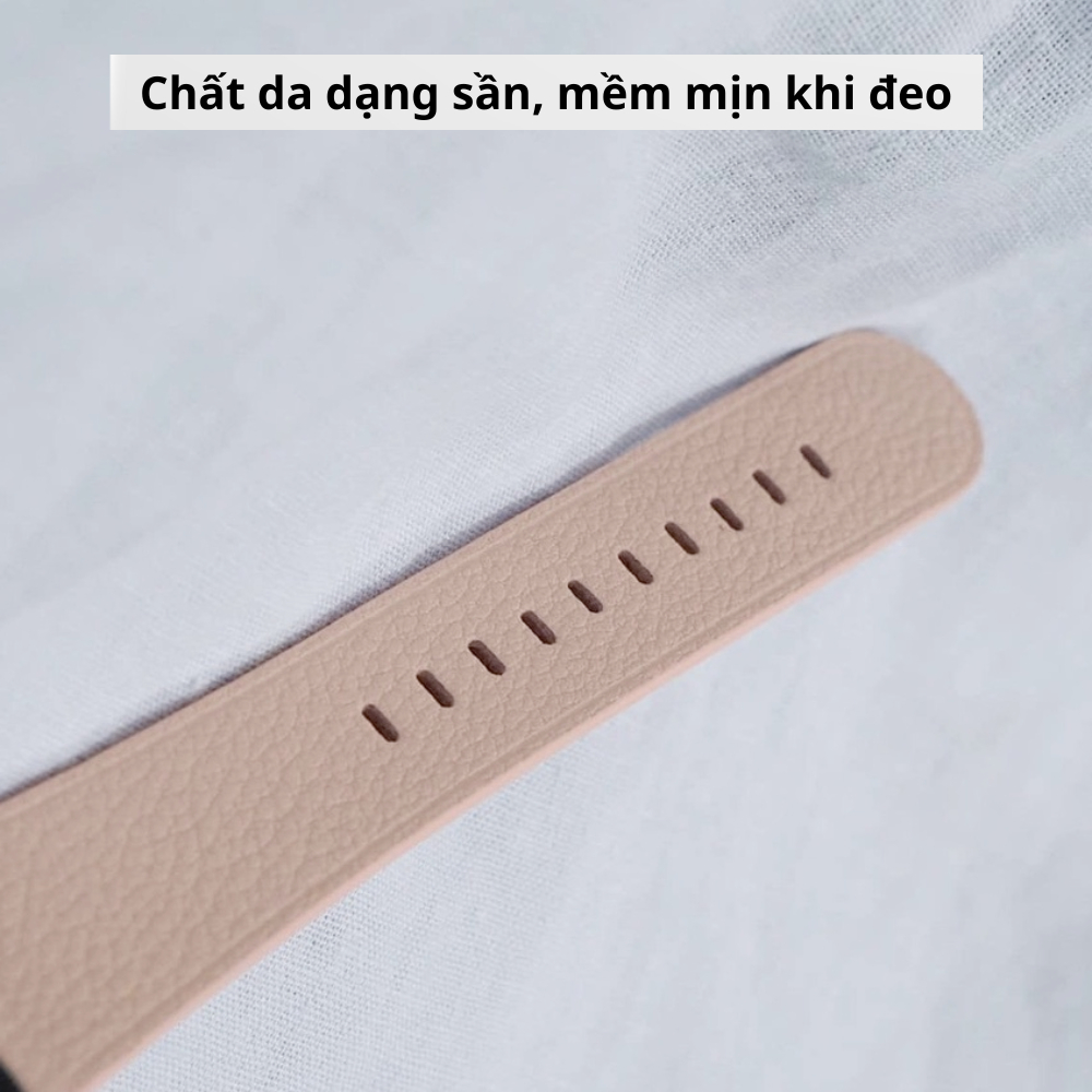 Dây da sần cao cấp khoá tròn [LOẠI A1] dành cho đồng hồ thông minh Series 1/2/3/4/5/6/7/8/SE size 38/40/41/42/44/45/49mm