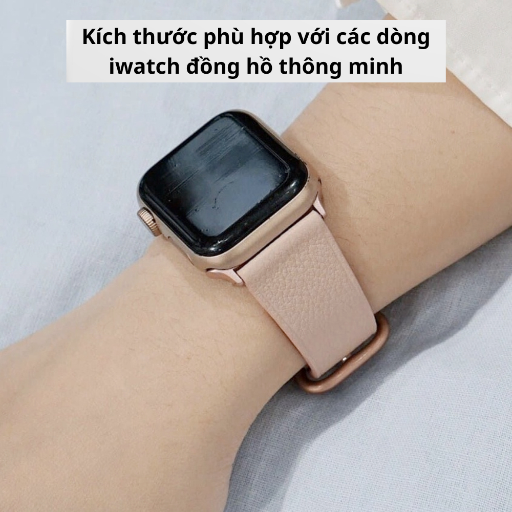 Dây da sần cao cấp khoá tròn [LOẠI A1] dành cho đồng hồ thông minh Series 1/2/3/4/5/6/7/8/SE size 38/40/41/42/44/45/49mm