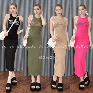 CHUẨN GỐC CÓ VIDEO-Đầm body gân tăm lạnh ( chuẩn from y hình , chuẩn chất vải mẫu )