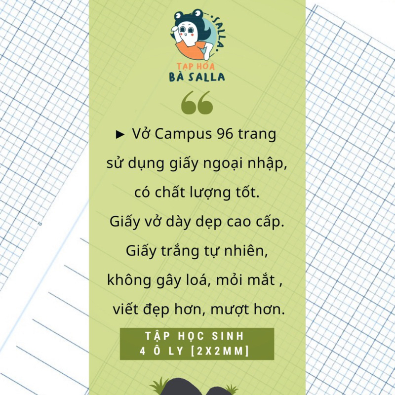 Lốc 5 Quyển Tập học sinh 4 ô ly Campus DORAEMON WONDERLAND 96 Trang