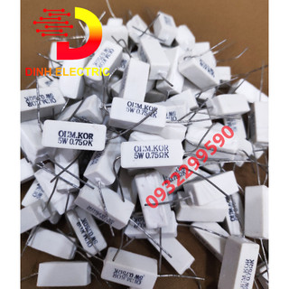 Điện trở sứ 5w từ 0.75 - 0.27 - 5.7 - 47r