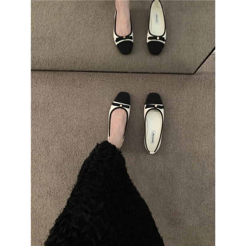 Giày búp bê phối nơ nhẹ nhàng sang chảnh mẫu mới 202